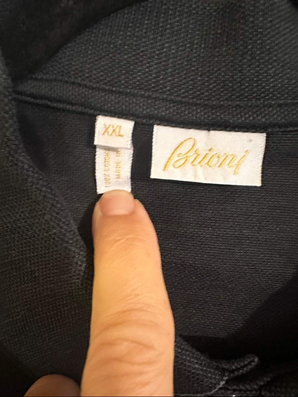 Brioni Polo Shirt Men’s Black - Picture 3 of 5